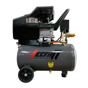 Compresor Profesional marca Tecraft Industry de 24L 2HP con conexión a 110v.