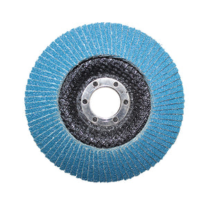 Disco flap de óxido de circonio de 4.1/2" grano 60. Más duradero. 13.500RPM