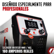 Equipo De Soldadura Profesional Multiproceso MMA/MIG/TIG de 160Ah 110V/220V