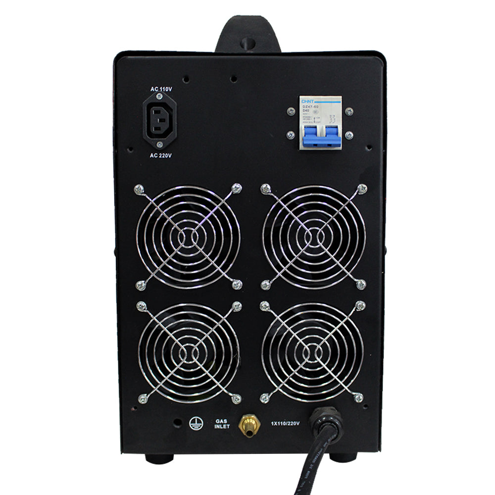 Equipo de soldadura inverter Industrial  para trabajos pesados  de 200 amperios con conexión a 110 - 220V.  Ideal para soldar TIG en Aluminio. Marca Tecraft Industry