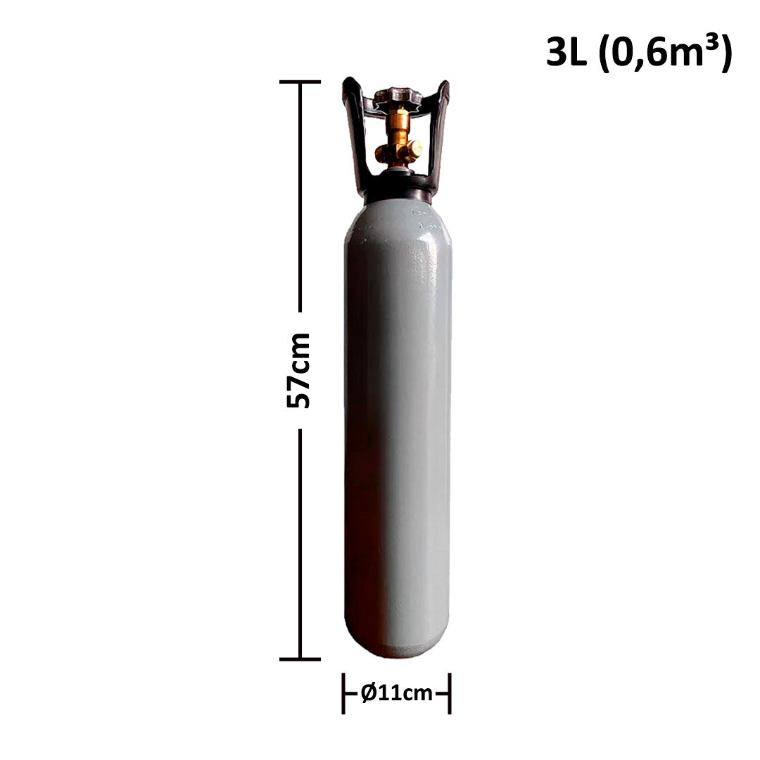 Cilindro Para  CO2 O ARGÓN De 3LT