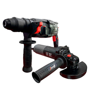 PULIDORA INDUSTRIAL 4.1/2" 1300W + ROTOMARTILLO SDS PLUS 800W