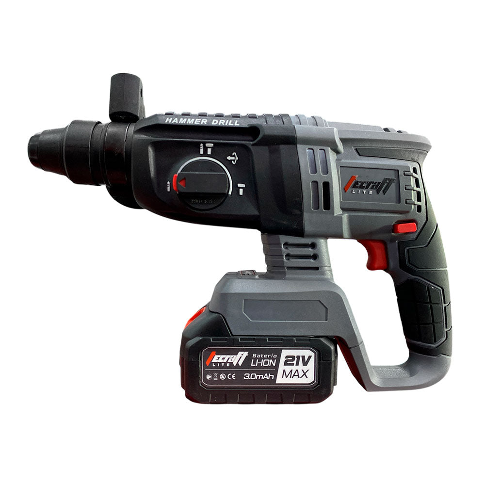 Rotomartillo Inalámbrico SDS PLUS 800W 21v sin escobillas marca Tecraft Industry