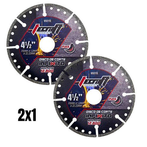 2X1 Disco de corte infinito 4.1/2