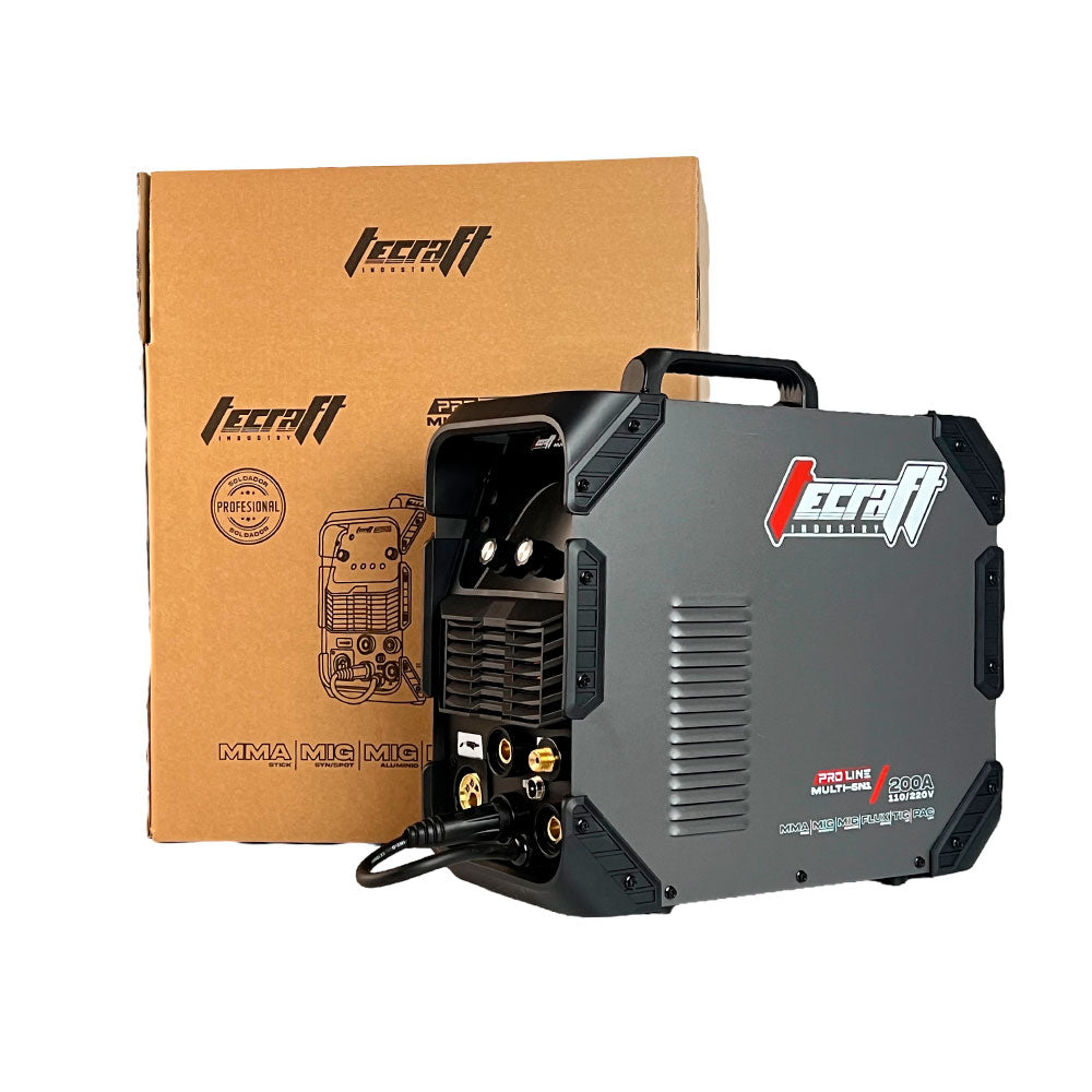 Soldador inversor Multiproceso MMA/MIG/FLUX/PAC/TIG HF 200AH 110/220V