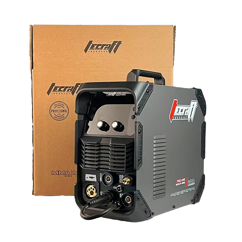 Soldador inversor Multiproceso MMA/MIG/FLUX/PAC/TIG HF 200AH 110/220V