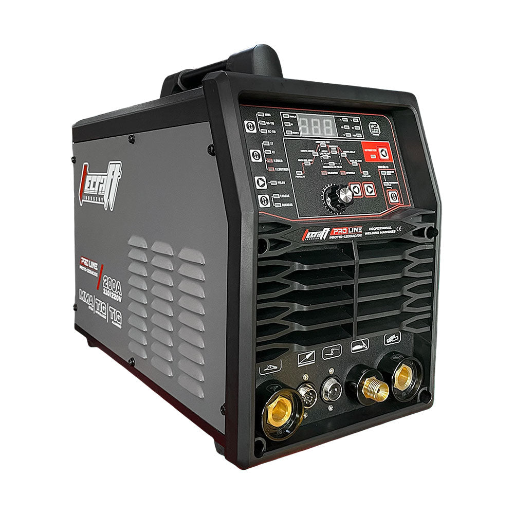 Soldador Inversor Proceso MMA/TIG HF/TIG EN FRIO/PULSADO AC/DC de 200AH 110/220V