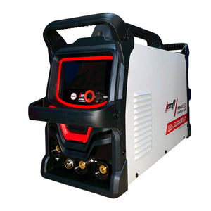 Soldador inversor profesional proceso MMA/MIG FLUX de 120 amperios con conexión a 110/220V bifásico marca Tecraft Industry de tecnología alemana.