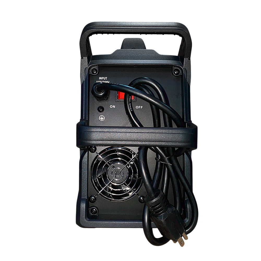 Soldador inversor profesional proceso MMA/MIG FLUX de 120 amperios con conexión a 110/220V bifásico marca Tecraft Industry de tecnología alemana.