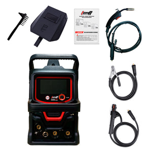 Soldador inversor profesional proceso MMA/MIG FLUX de 120 amperios con conexión a 110/220V bifásico marca Tecraft Industry de tecnología alemana.