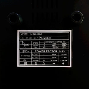 Soldador inversor profesional de proceso MMA/TIG LIFT de 160 amperios con conexión a 110/220V bifásico marca Tecraft Industry de tecnología alemana.