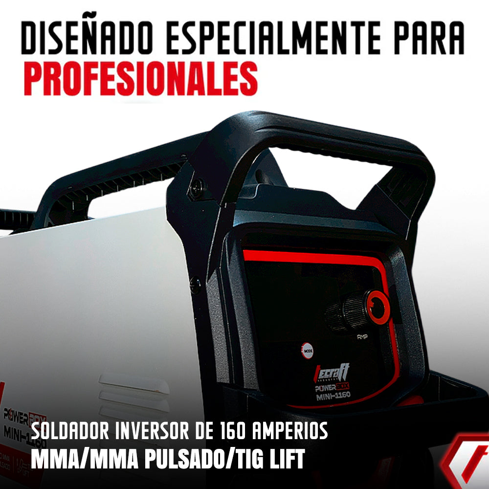 Soldador Inversor Proceso MMA/TIG LIFT 160AH 110V/220V