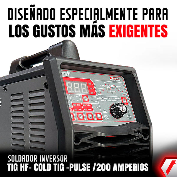 Equipo de soldadura profesional proceso TIG HF/TIG EN FRIO/PULSADO/MMA 200AH 110/220V
