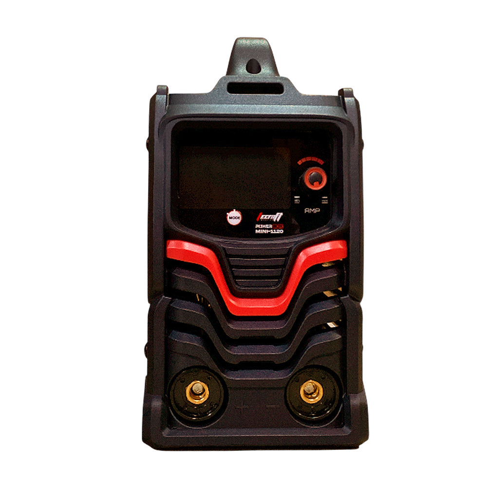 Soldador inversor profesional de proceso MMA/TIG LIFT de 120 amperios con conexión a 110/220V bifásico marca Tecraft Industry de tecnología alemana.