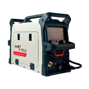 Soldador inversor profesional Multiproceso MMA/TIG LIFT/MIG Flux Cored de 160 amperios con conexión a 110/220V bifásico marca Tecraft Industry de tecnología alemana.