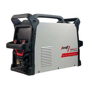 Soldador inversor profesional Multiproceso MMA/TIG LIFT/MIG Flux Cored de 160 amperios con conexión a 110/220V bifásico marca Tecraft Industry de tecnología alemana.