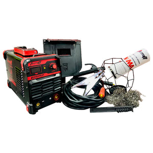 SOLDADOR INVERSOR 250AH 220V + PULIDORA 4.1/2" SIN ESCOBILLAS + CARETA FOTOSENSIBLE TRUE COLOR + 1KG 7018 1/8" + GUANTES DE CARNAZA (Copia)