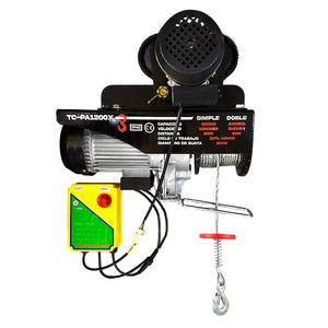 Winche Eléctrico 1200kg 2,8HP con Carro de Movilización Horizontal
