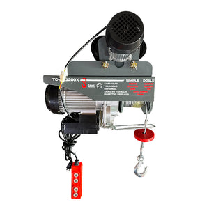 Winche Eléctrico 1200kg 2,8HP con Carro de Movilización Horizontal