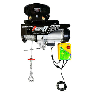 Winche Eléctrico 1200kg 2,8HP con Carro de Movilización Horizontal