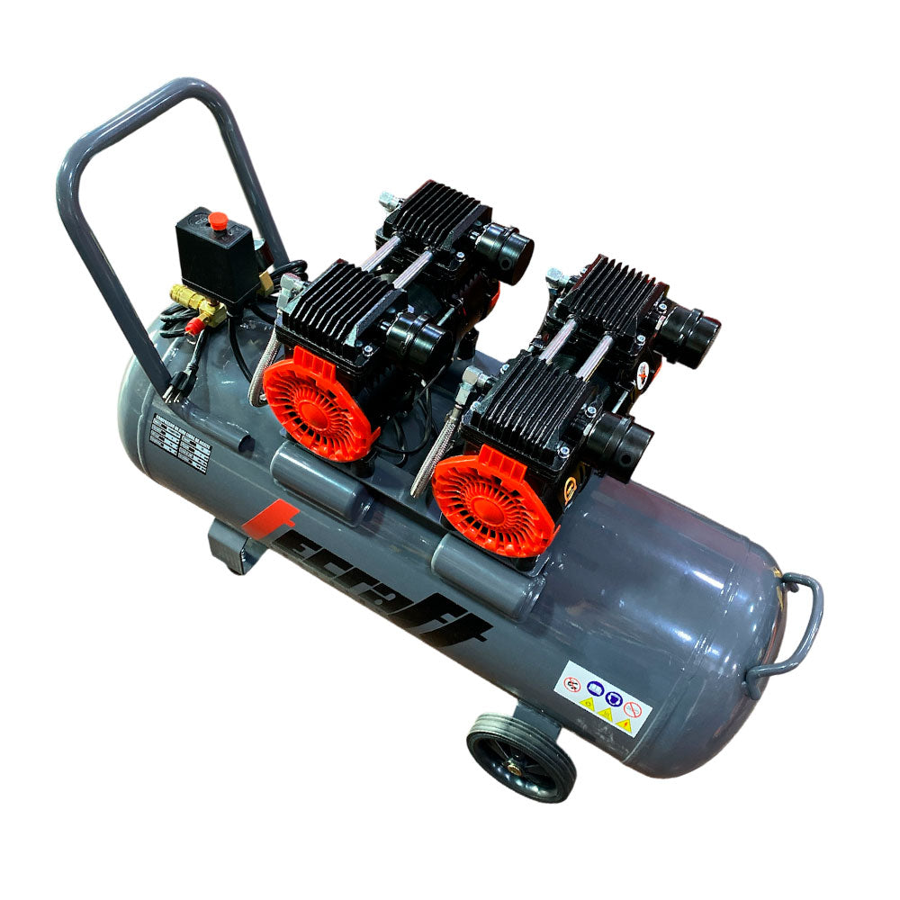Compresor Profesional de tiro directo marca Tecraft Industry de 70L 3HP con conexión a 110v.
