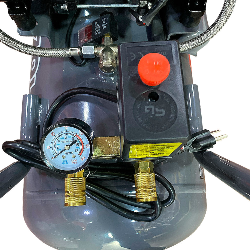 Compresor Profesional de tiro directo marca Tecraft Industry de 70L 3HP con conexión a 110v.