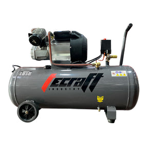 Compresor Profesional de tiro directo marca Tecraft Industry de 100L 3 HP con conexión a 110v.