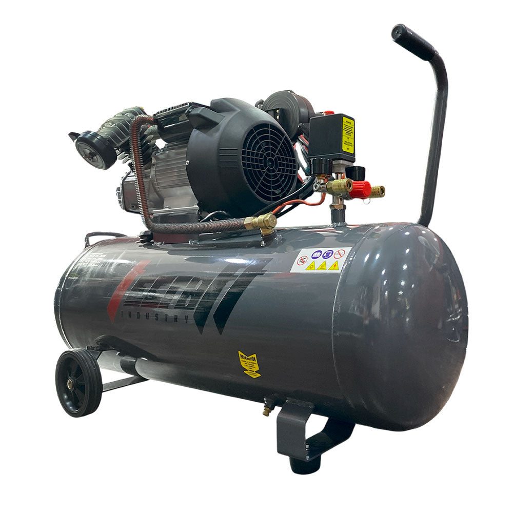 Compresor Profesional de tiro directo marca Tecraft Industry de 100L 3 HP con conexión a 110v.