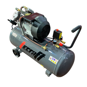 Compresor Profesional de tiro directo marca Tecraft Industry de 100L 3 HP con conexión a 110v.