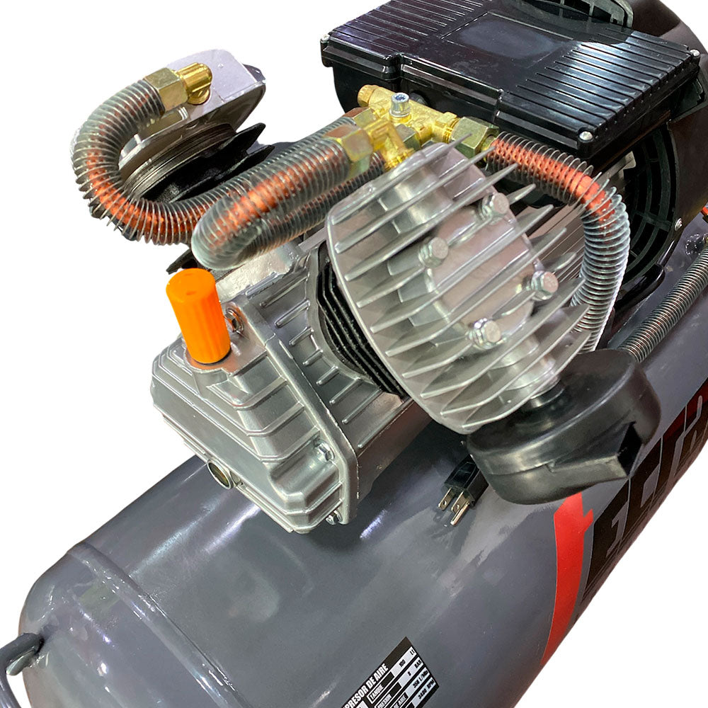 Compresor Profesional de tiro directo marca Tecraft Industry de 100L 3 HP con conexión a 110v.