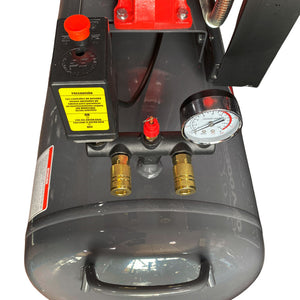 Compresor Profesional de Polea marca Tecraft Industry de 150L 3HP con conexiona 110v.