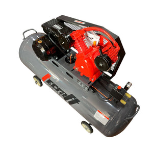 Compresor Profesional de Polea marca Tecraft Industry de 150L 3HP con conexiona 110v.