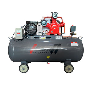Compresor Profesional de Polea marca Tecraft Industry de 200L 4HP con conexiona 220v.
