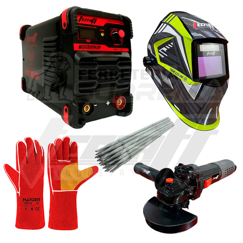 SOLDADOR INVERSOR 200AH 110/220 + PULIDORA 4.1/2