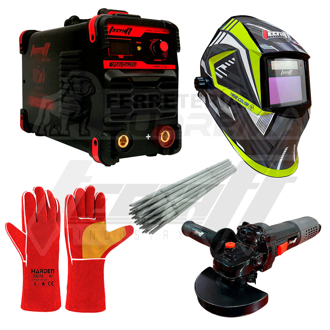 SOLDADOR INVERSOR 250AH 220V + PULIDORA 4.1/2