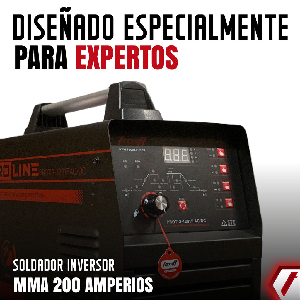 Equipo De Soldadura Semi Industrial MMA/TIG HF Pulsado AC/DC De 200ah 110/220v