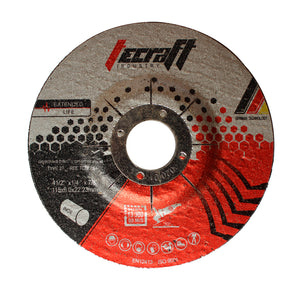 Disco de pulir marca Tecraft Industry 4.1/2" X 1/4” X 7/8” inox Máx. 13.300 RPM 
