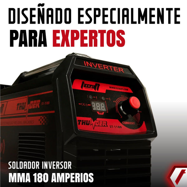 Equipo de soldadura semi industrial proceso MMA/6010 de 180Ah 110V/220V