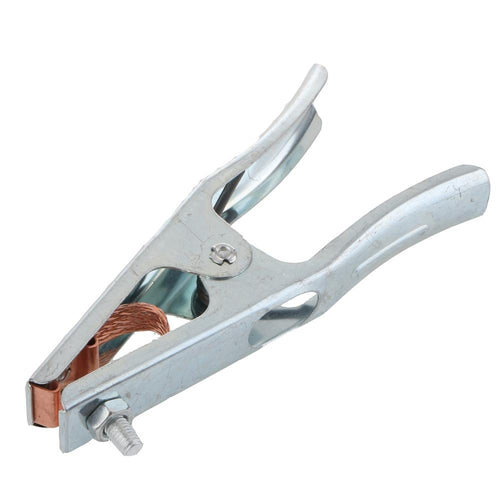 Las pinzas masa para soldadura son fabricadas en acero galvanizado con buena resistencia al desgaste.  Abrazaderas de tierra resistentes pueden ser ampliamente utilizados en el mantenimiento del almacén, ingeniería de campo, placas de acero, ángulos de hierro, tuberías, etc.  Esta abrazadera de tierra de soldadura tiene un chapado en cobre de la superficie de sujeción y un fuerte resorte, la tira de cobre en la parte interior le dará un mejor contacto. Venta al detal y al por mayor
