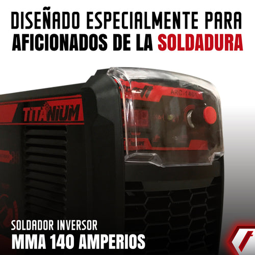 Equipo de soldadura inverter industrial  para trabajos livianos de 140 amperios con conexión a  110V - 220V Marca Tecraft Industry  